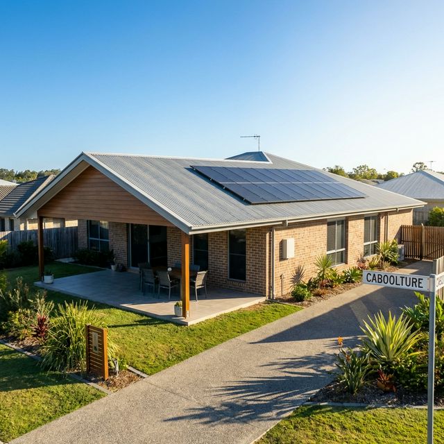 House with solar panels in Caboolture, Queensland