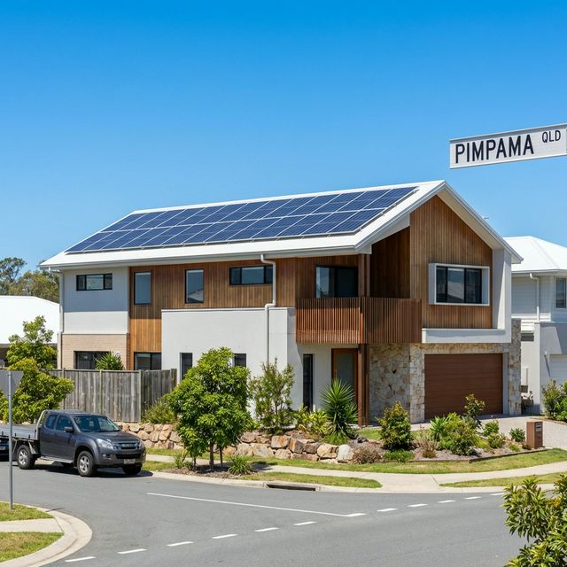 House with solar panels in Pimpama, Queensland