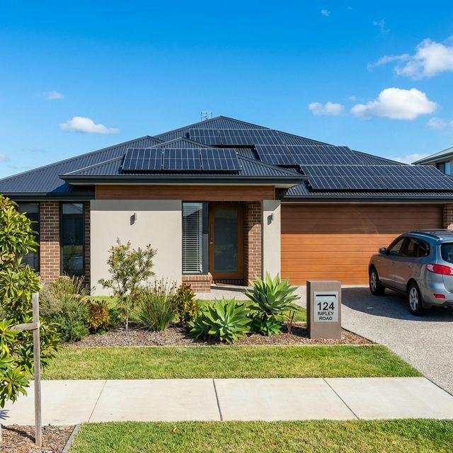 House with solar panels in Ripley, Queensland